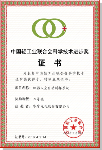 中國輕工業(yè)聯(lián)合會(huì)二等獎(jiǎng) 